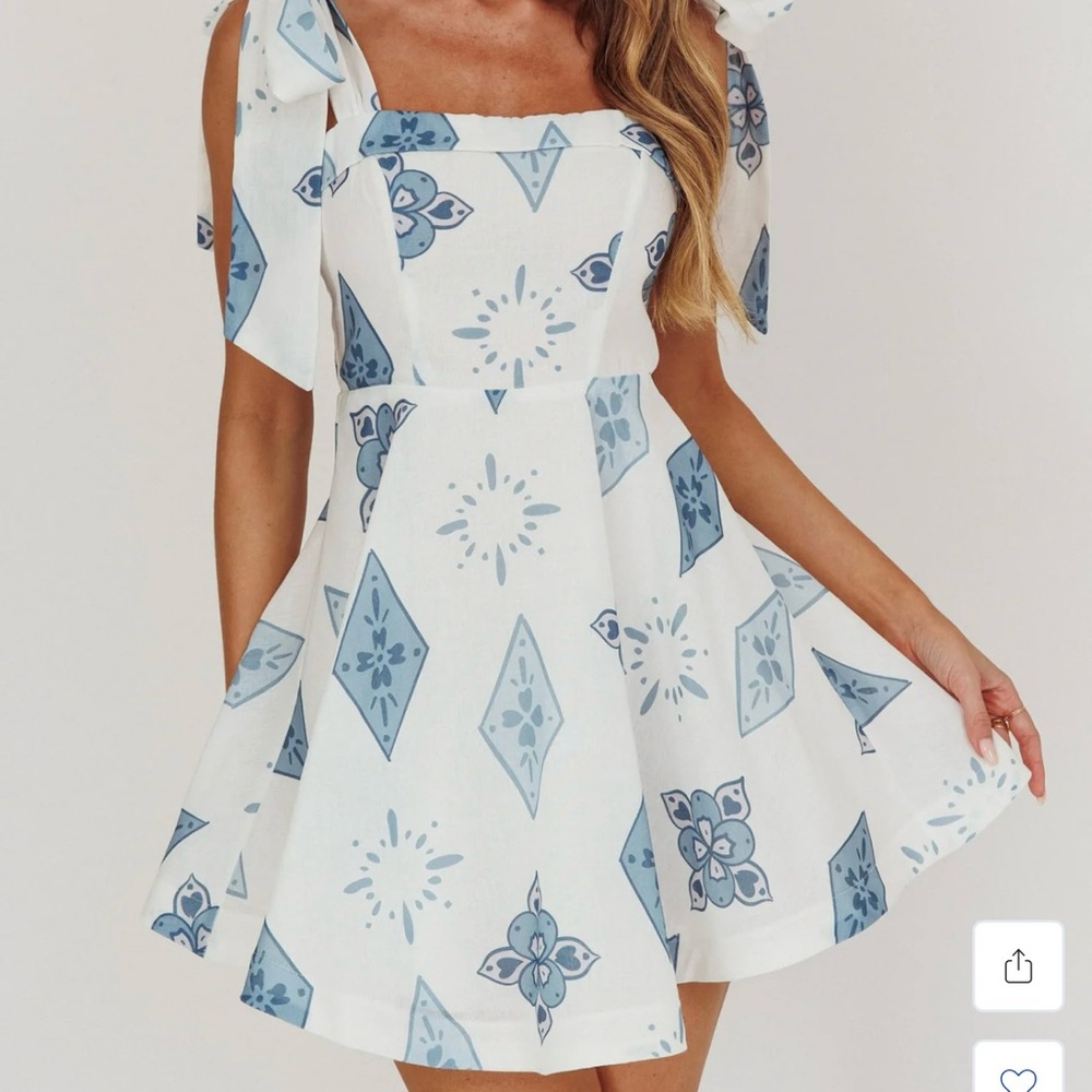 Jeanie Tied Shoulder Mini Dress